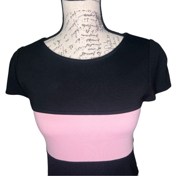 Yoana Baraschi | Black and Pink Striped Dress for Women Size Small - Picture 9 of 16